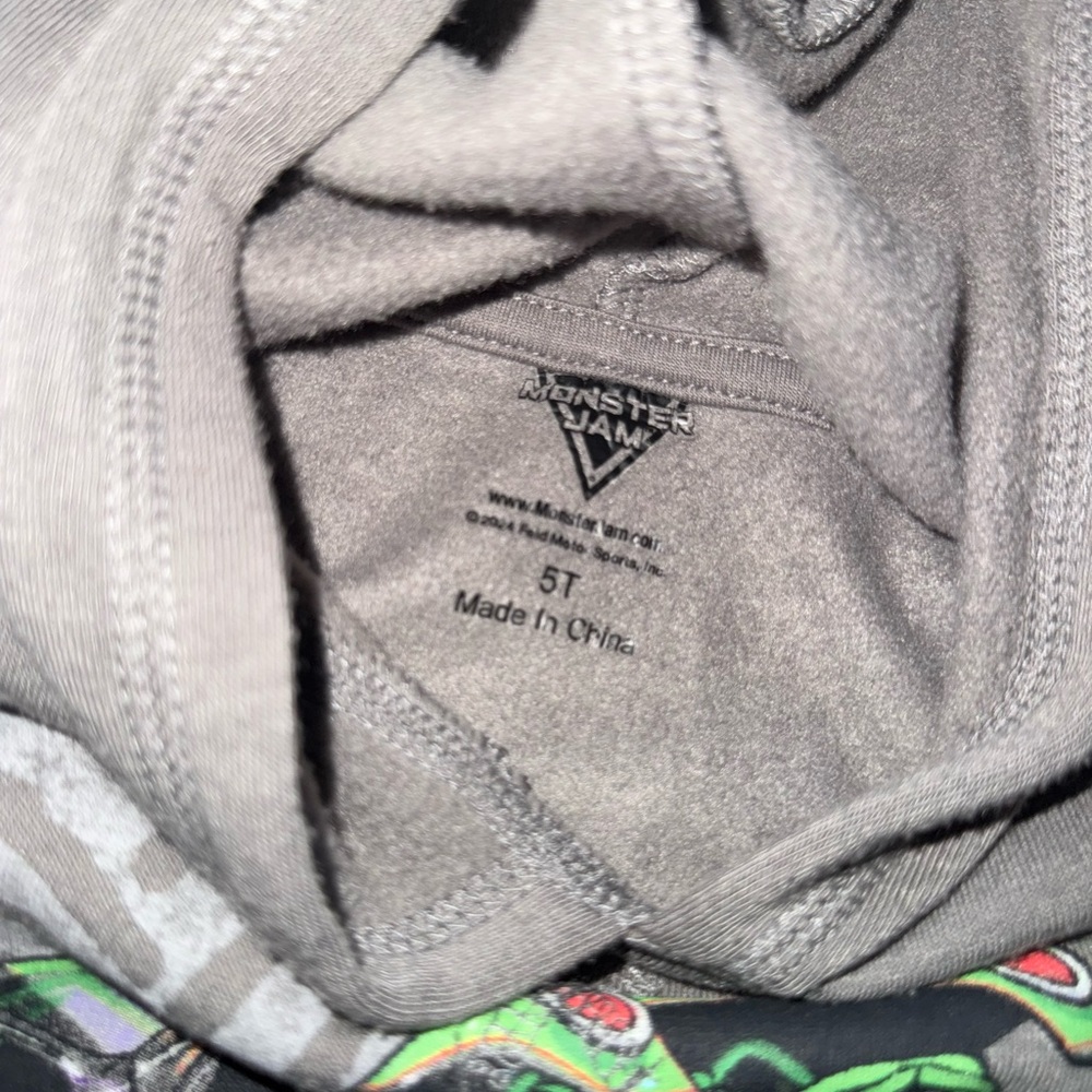 Monster Jam Grave Digger Toddler Boy's Hoodie - Picture 7 of 7